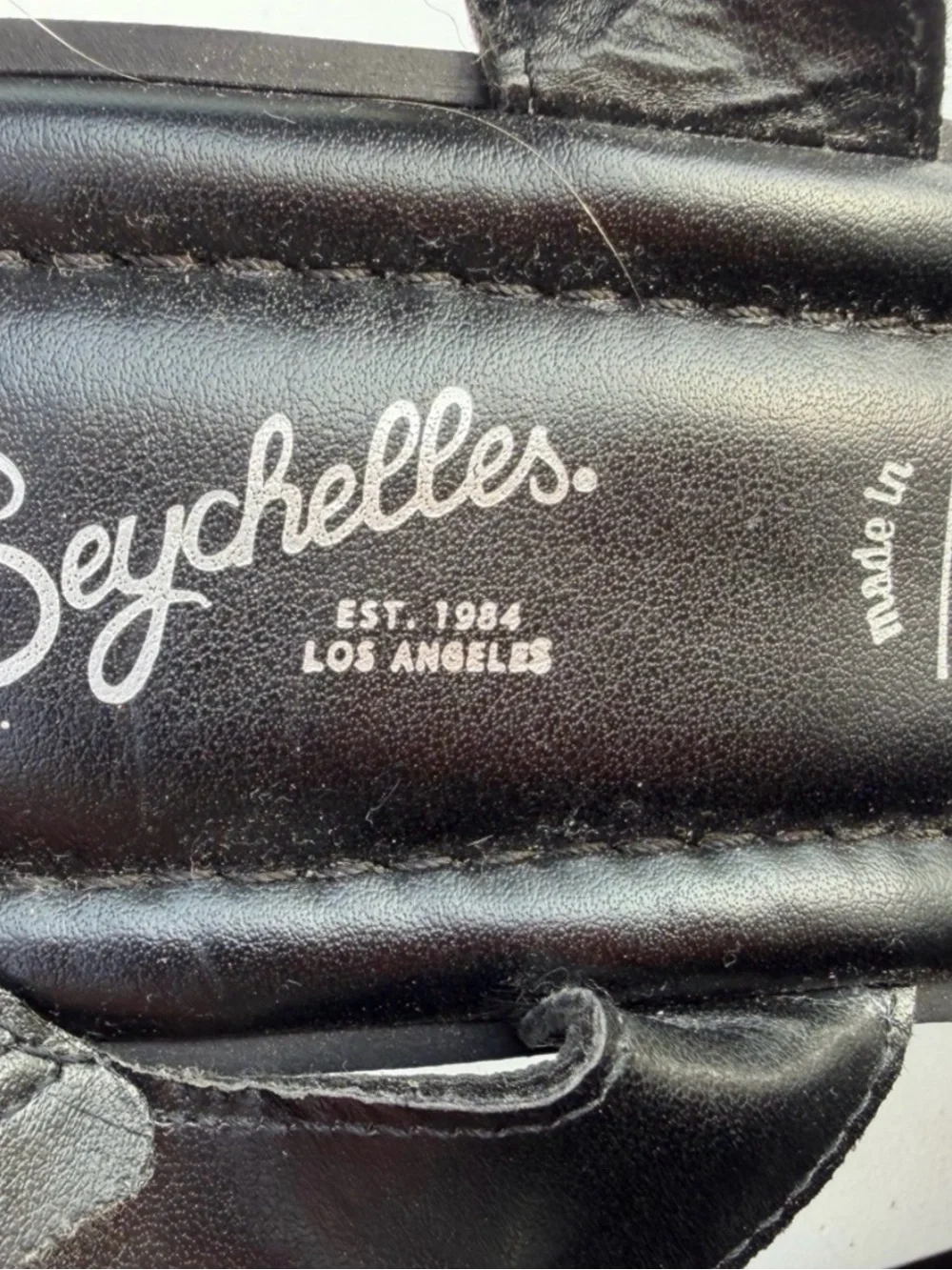 Seychelles Black Quilted Platform Sandals with Ankle Strap size Women’s 8